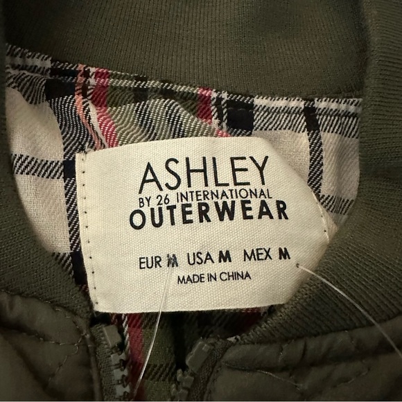 New! Ashley by 26 International Outerwear Olive Green Jacket Coat Women’s Medium - Picture 7 of 8
